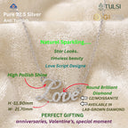 Diamond Love Script Pendant