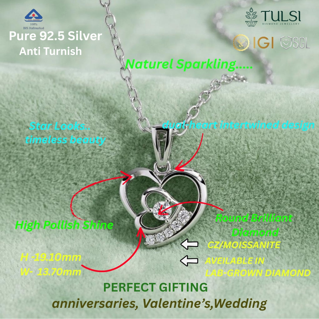 Jiya Heart Sparkle Pendant