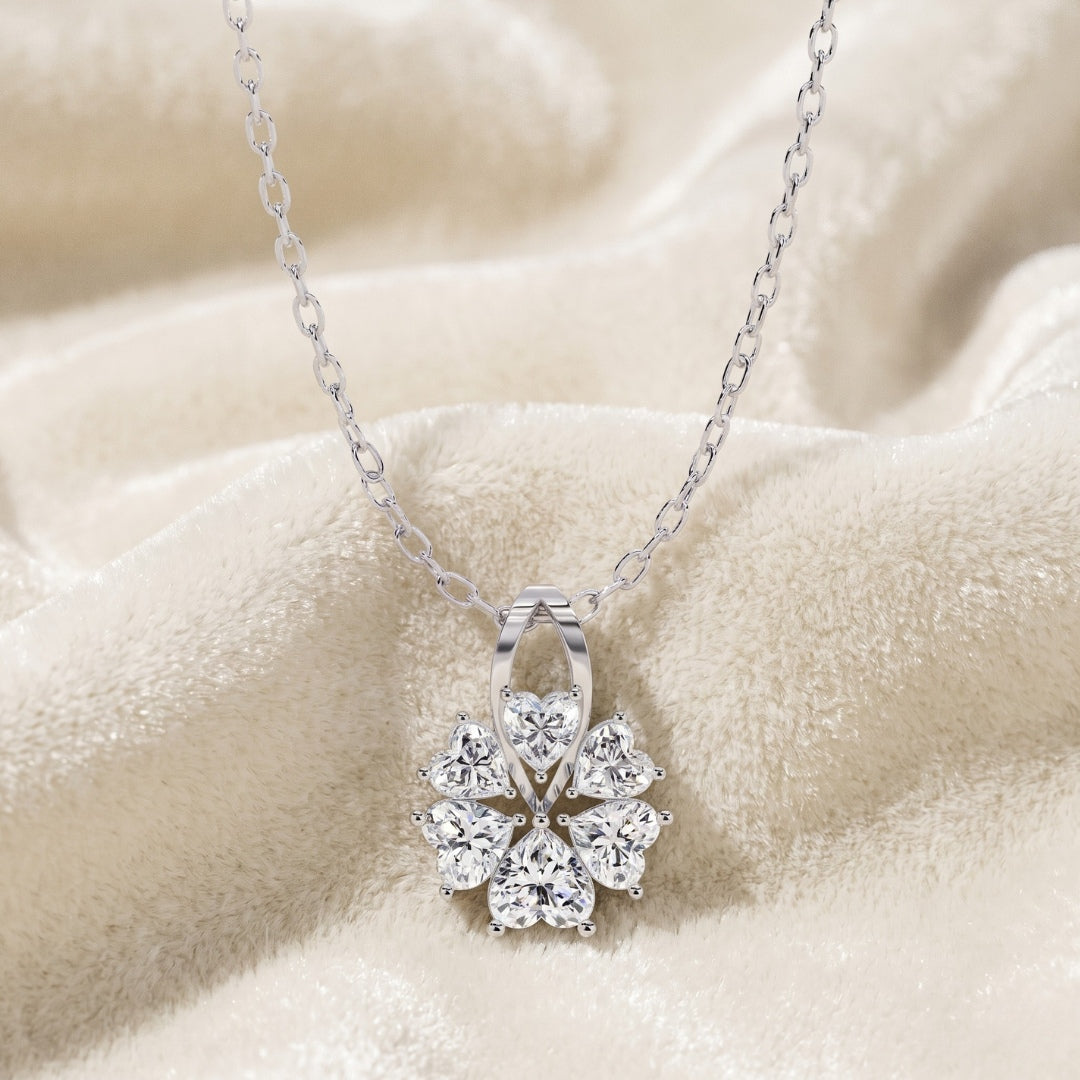 Floral Heart Diamond Pendant Main image