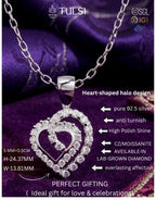 Twinkle Heart Halo Pendant