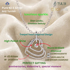 Luxes Double Heart Diamond Pendant