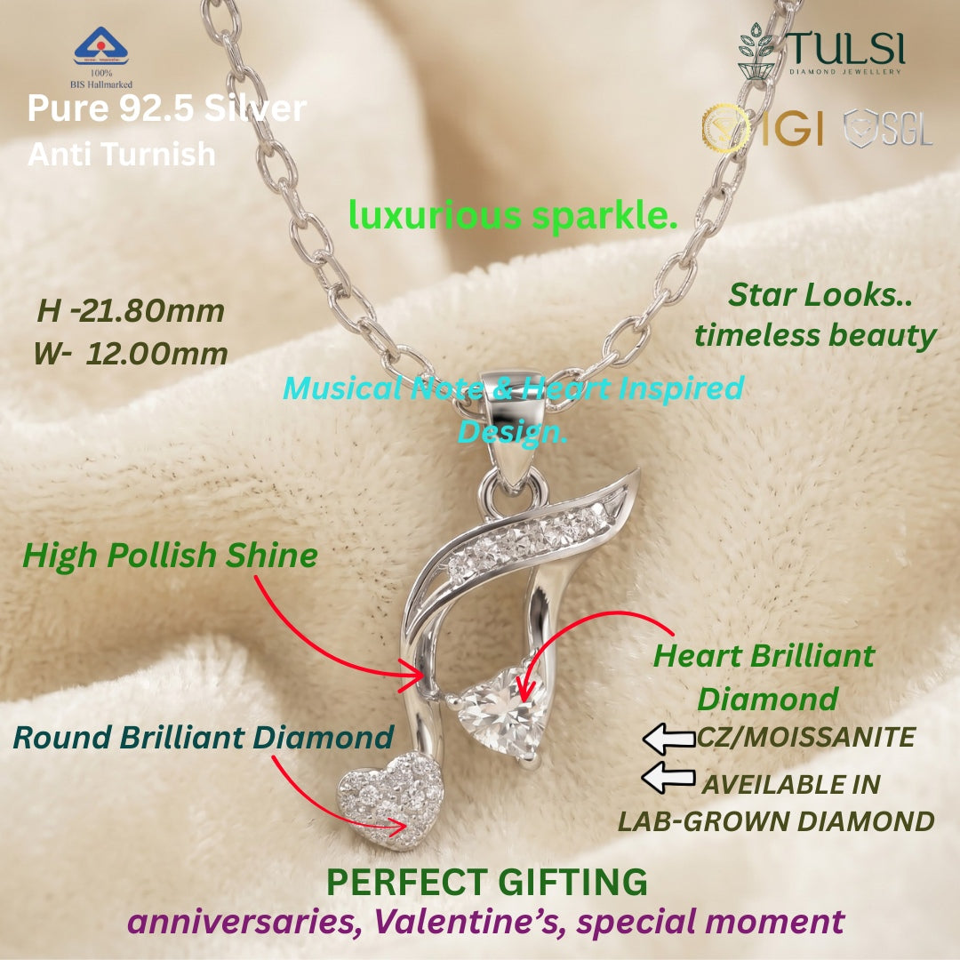 Melody Heart Diamond Pendant