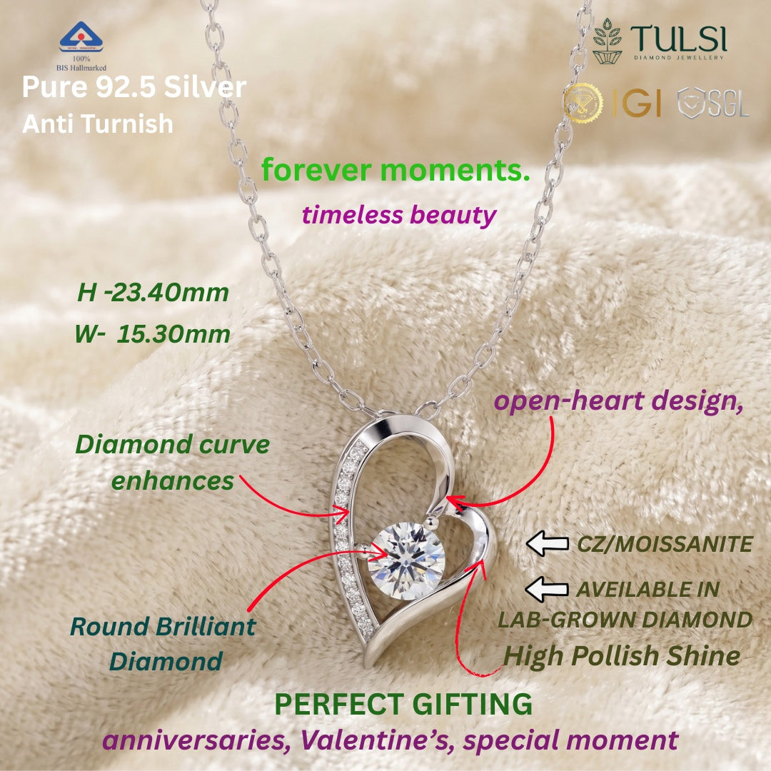 Ever-Luxe Heart diamond Pedant