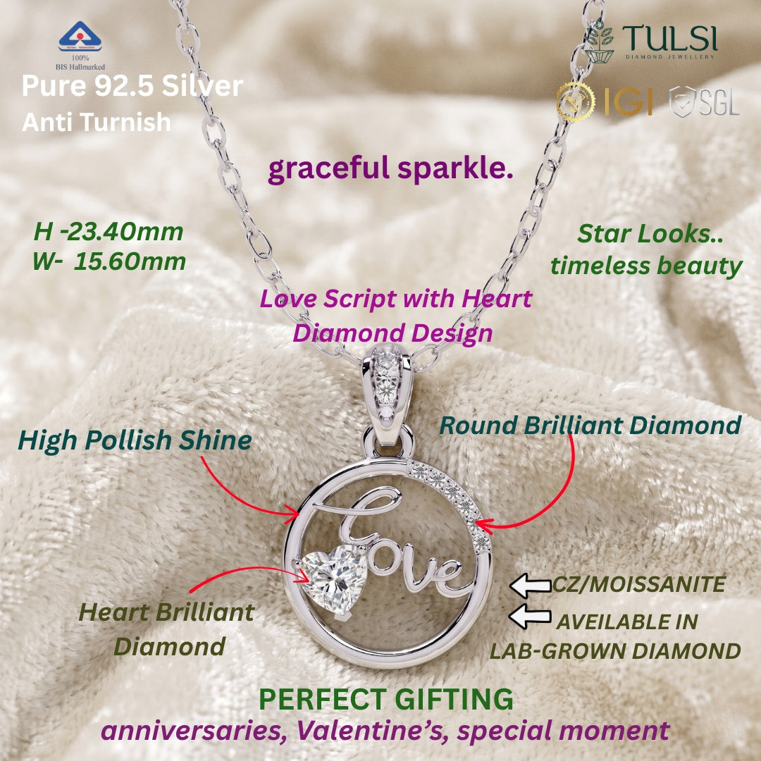 Serenity Love Diamond Pendant