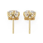 Solitaire Round Royal Star Studs✨