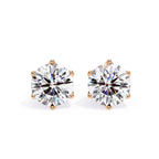 Solitaire Round Royal Star Studs✨