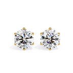 Solitaire Round Royal Star Studs✨