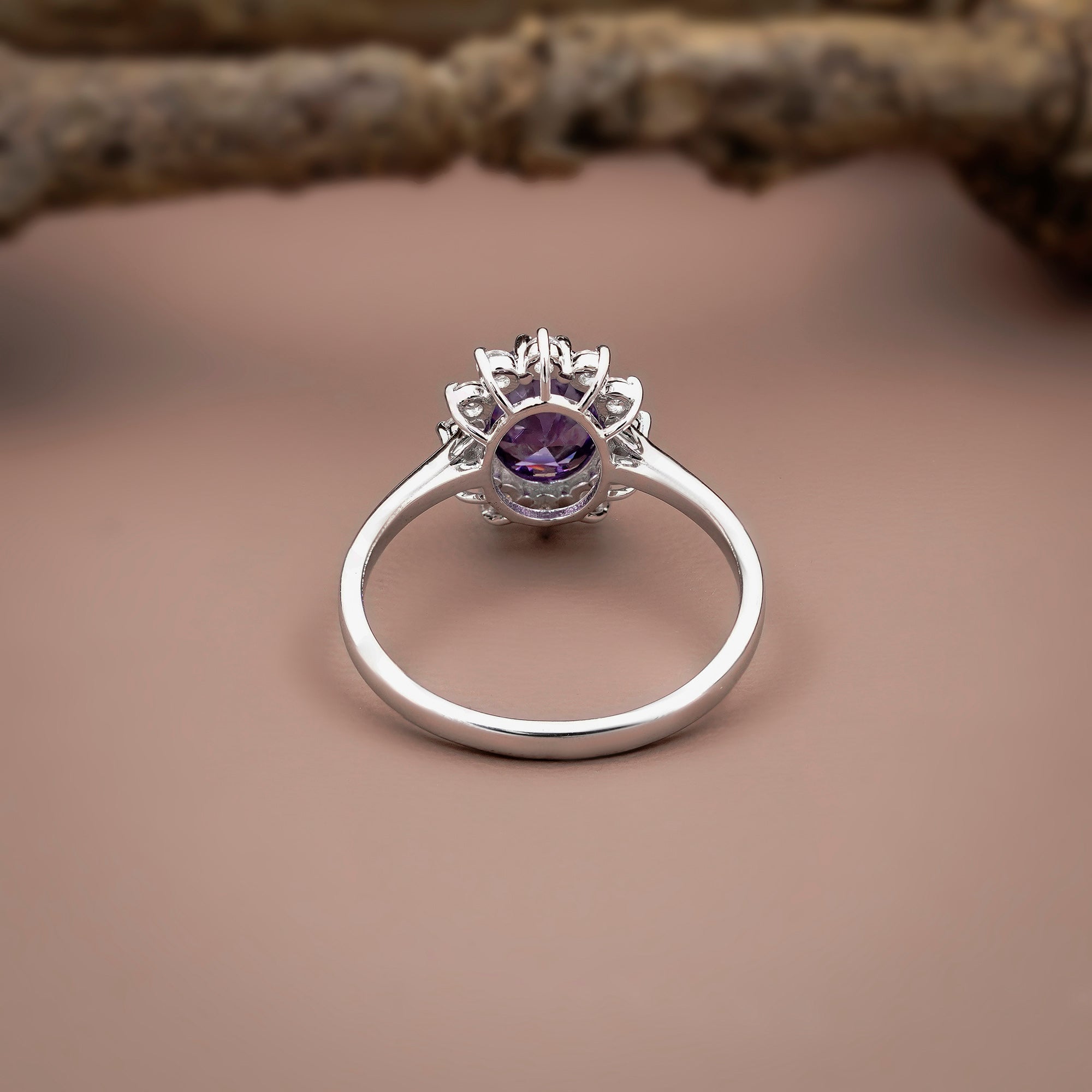 Violet Empress Halo Ring