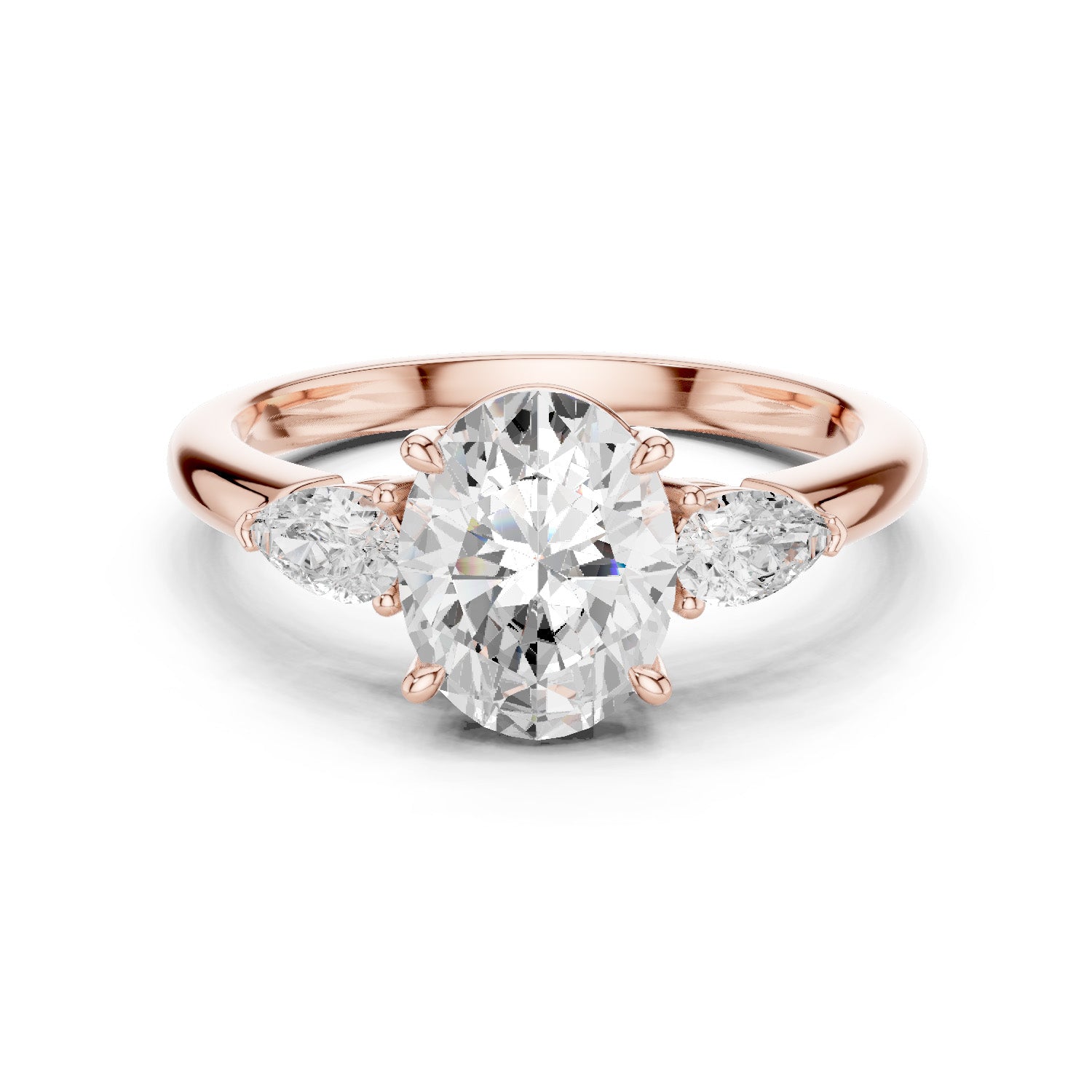 Solitaire Oval Trilogy Ring