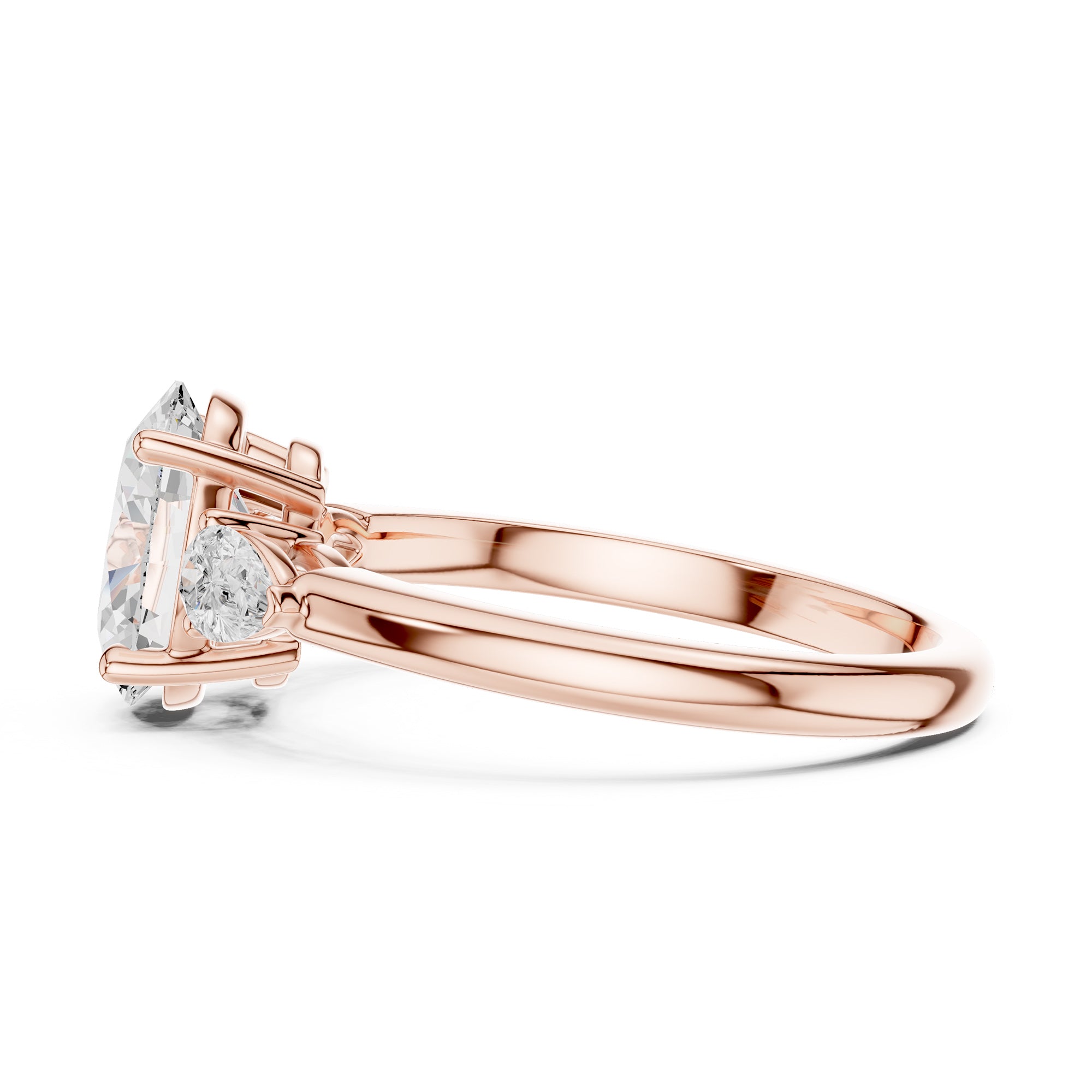 Solitaire Oval Trilogy Ring
