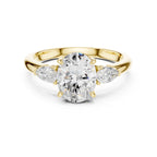 Solitaire Oval Trilogy Ring