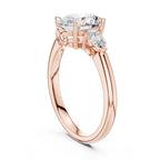 Solitaire Oval Trilogy Ring