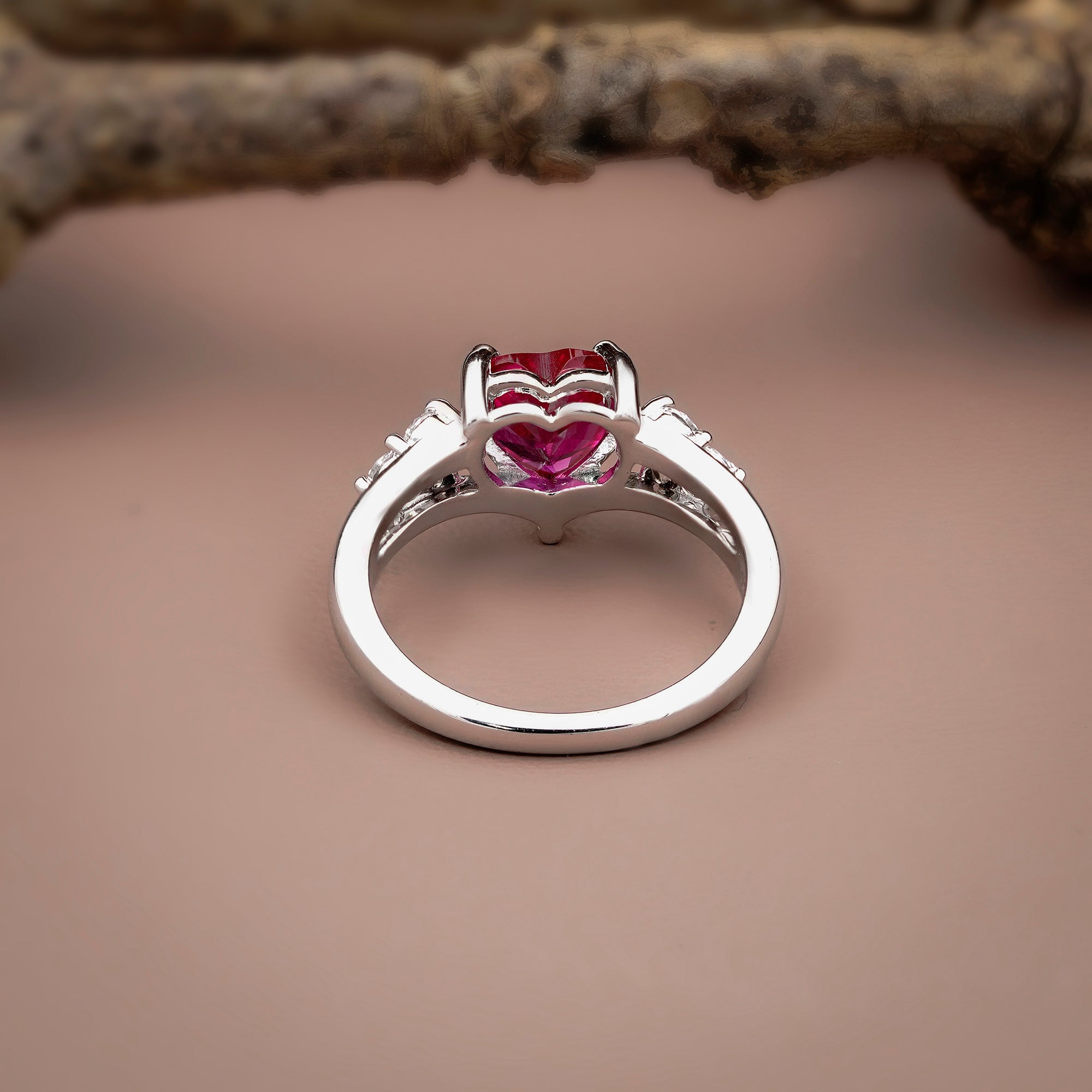 Velvet Ruby Heart Ring
