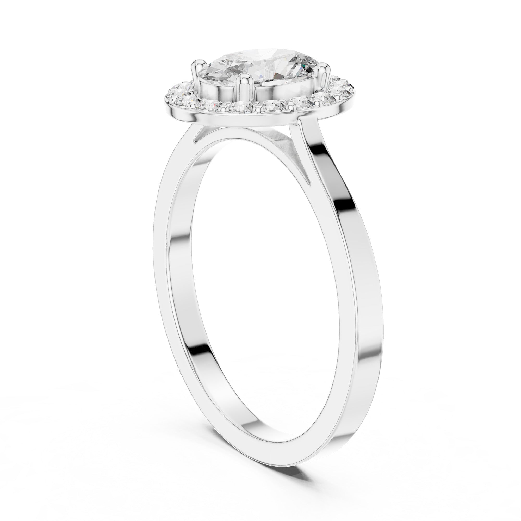 Oval Queen Royal Halo Ring