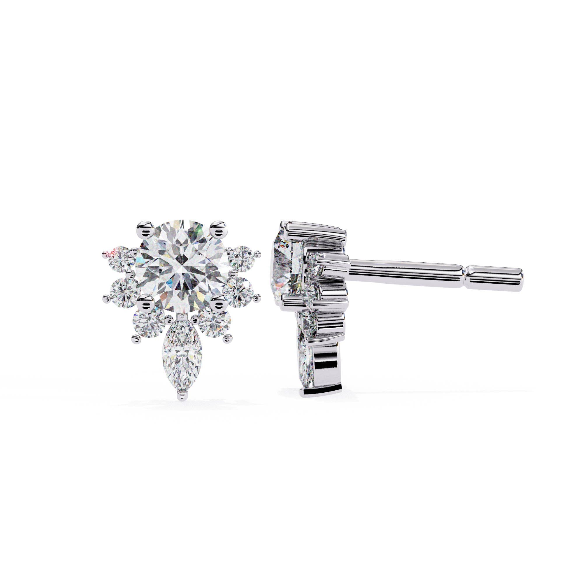Blossom Diamond Earrings Studs