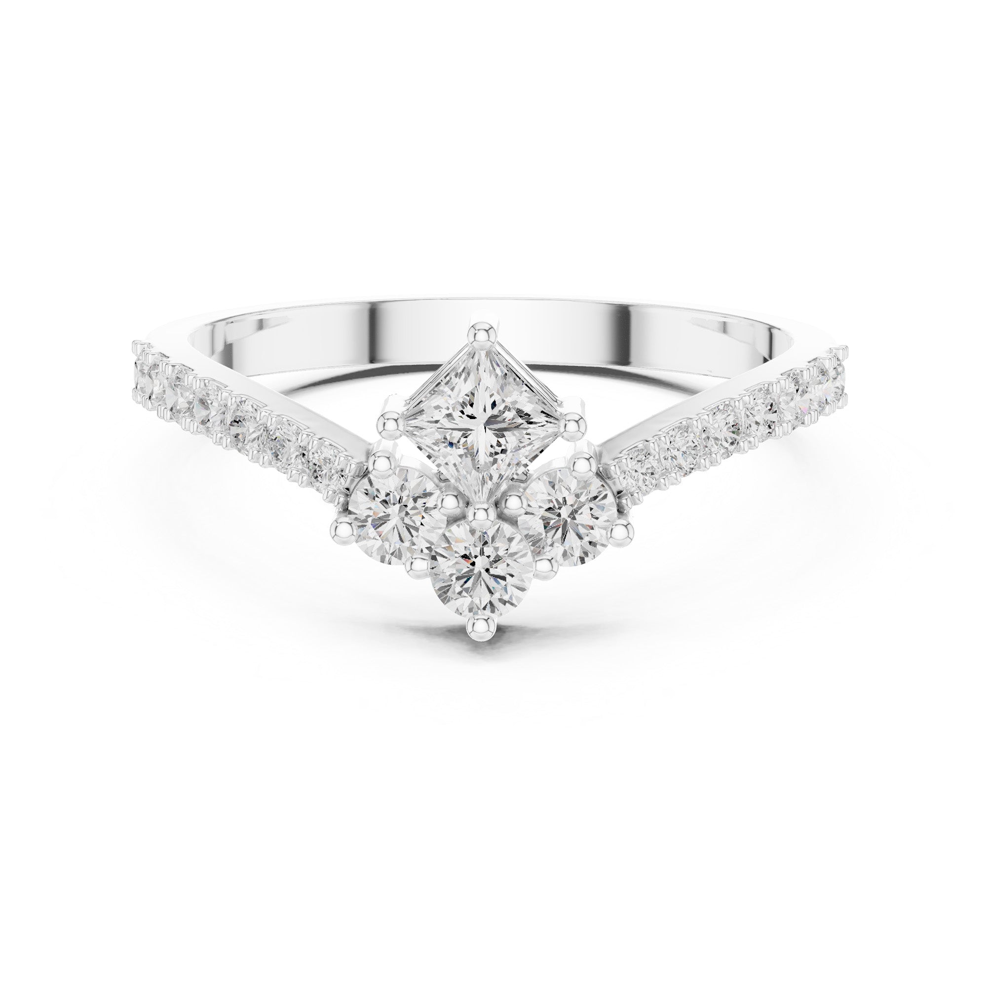 Eleeza Royal Cluster Ring