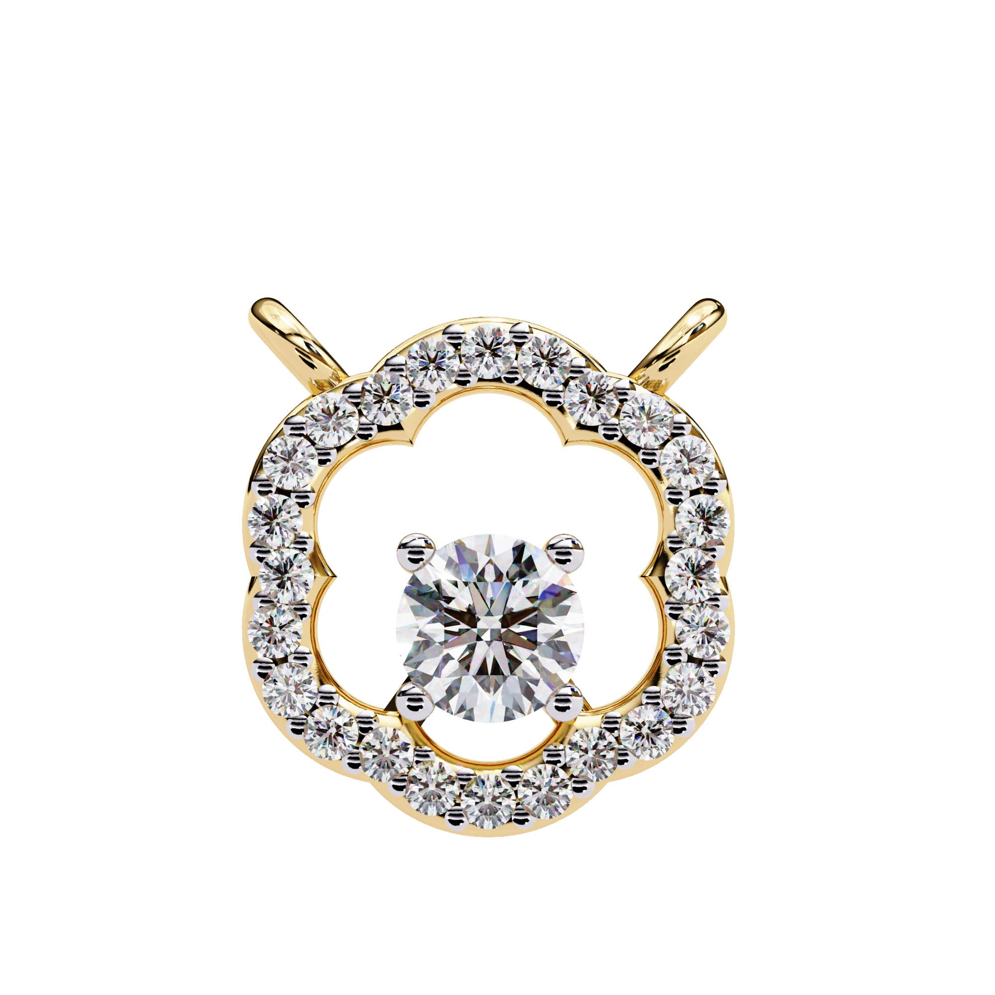 Neina Halo Diamond Pendant