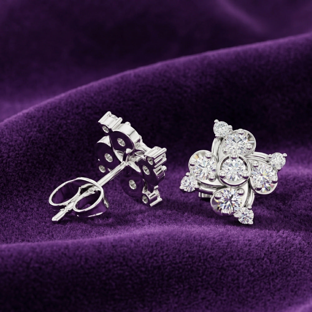 The Vortex Bloom Diamond Studs Main image