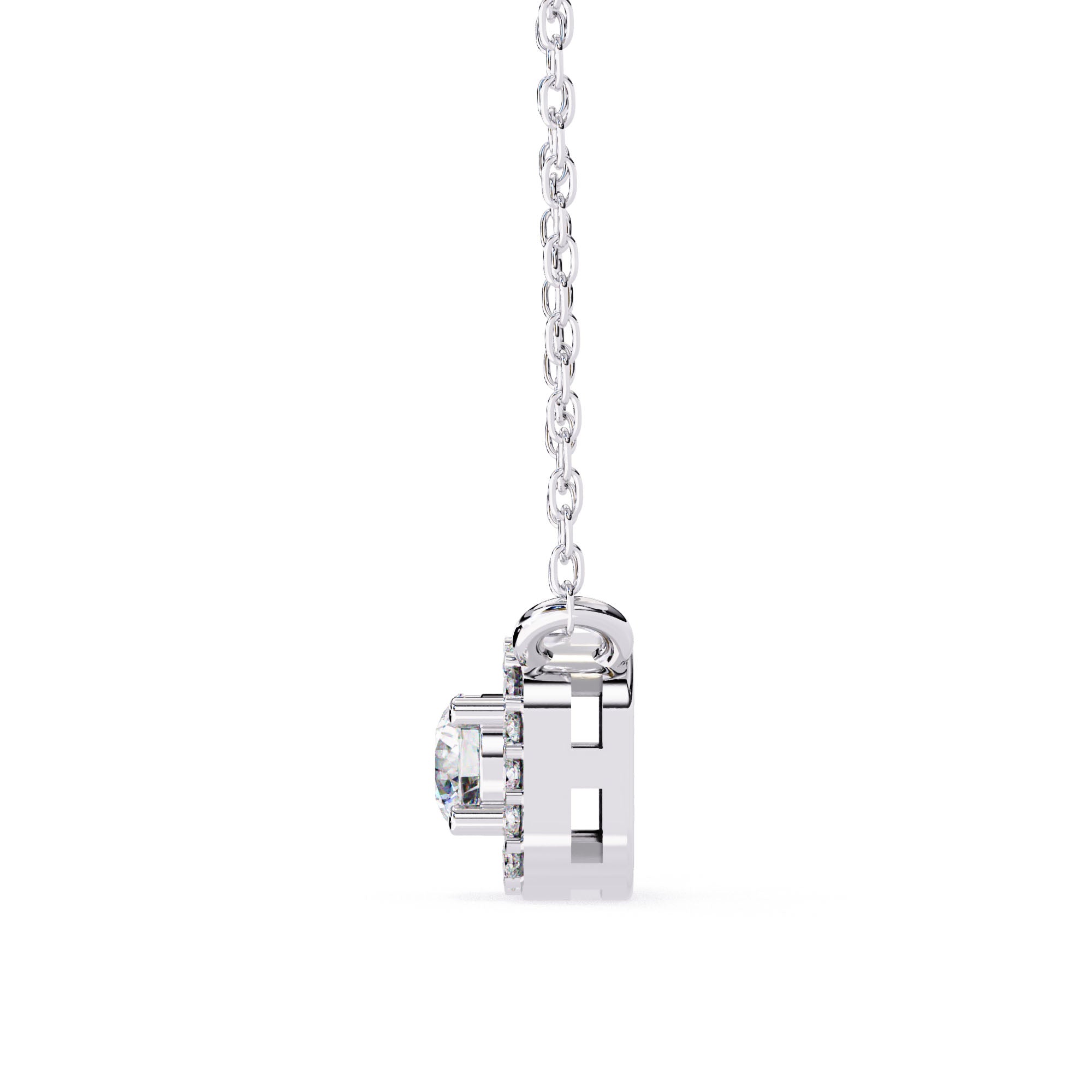 Nova Halo Sqwer Diamond Pendant