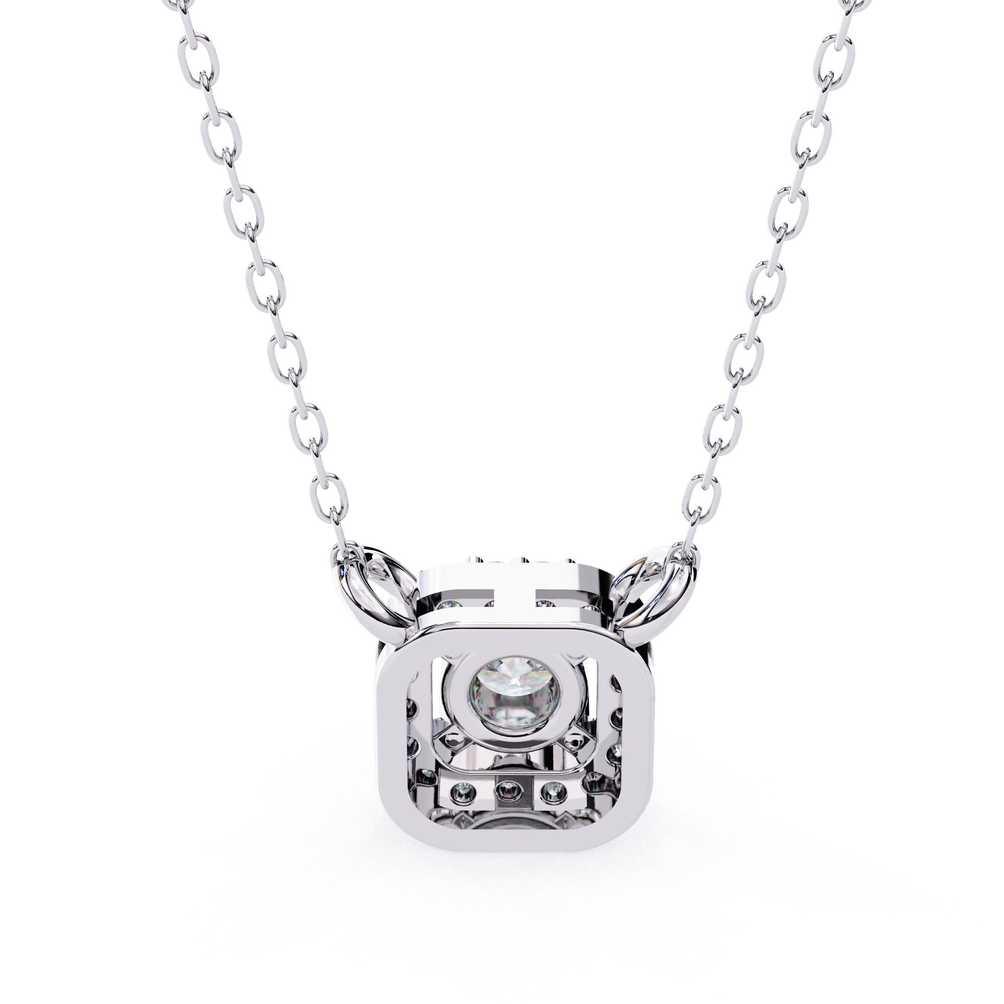 Nova Halo Sqwer Diamond Pendant