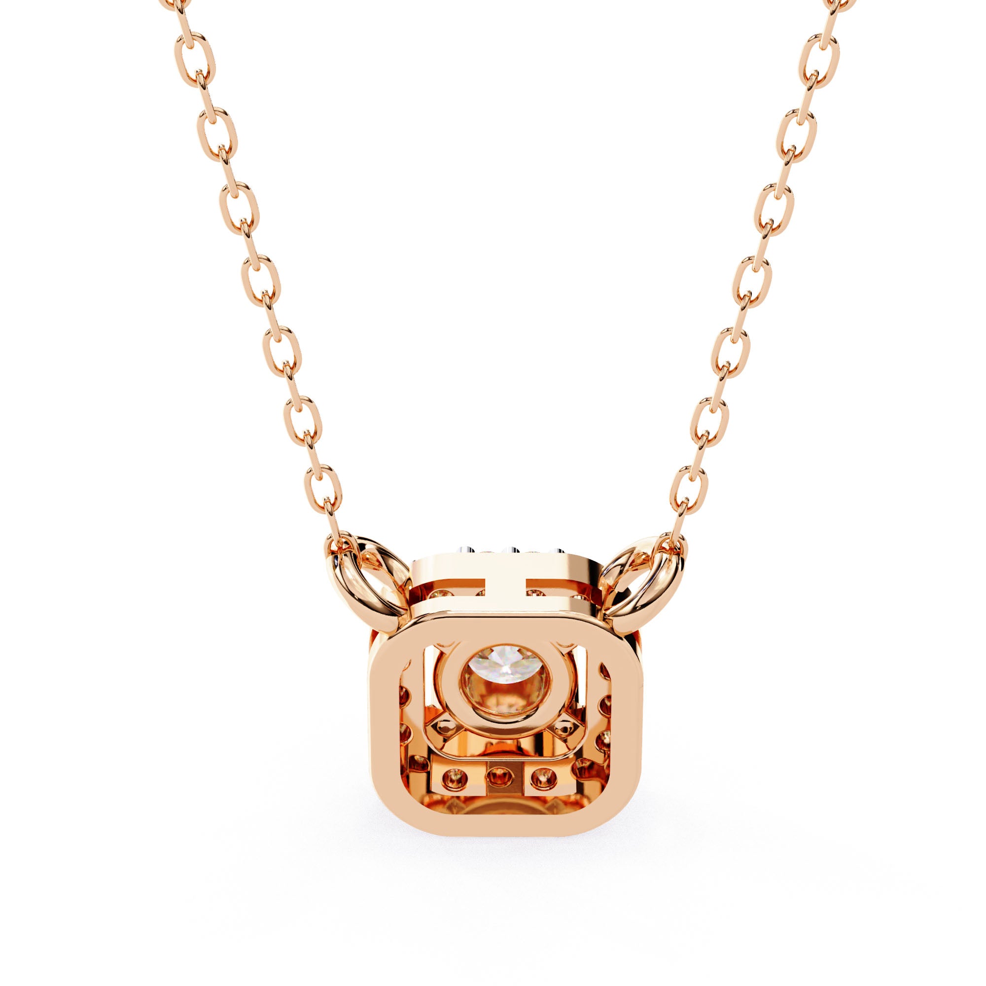 Nova Halo Sqwer Diamond Pendant