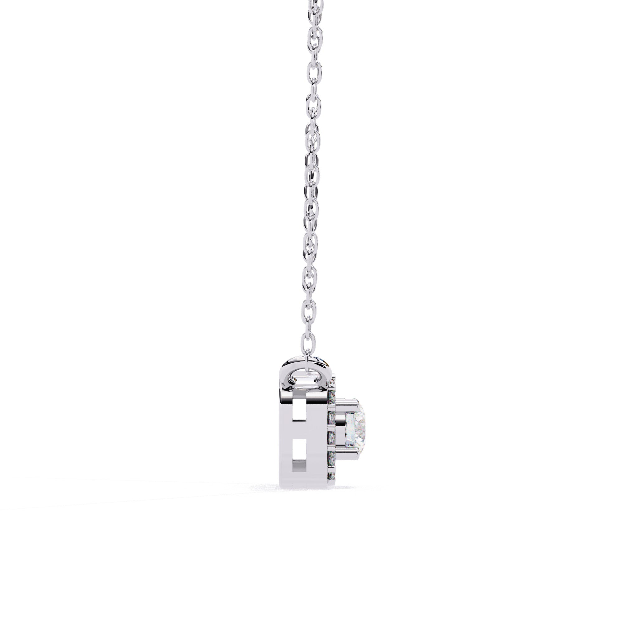 Nova Halo Sqwer Diamond Pendant