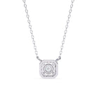 Nova Halo Sqwer Diamond Pendant