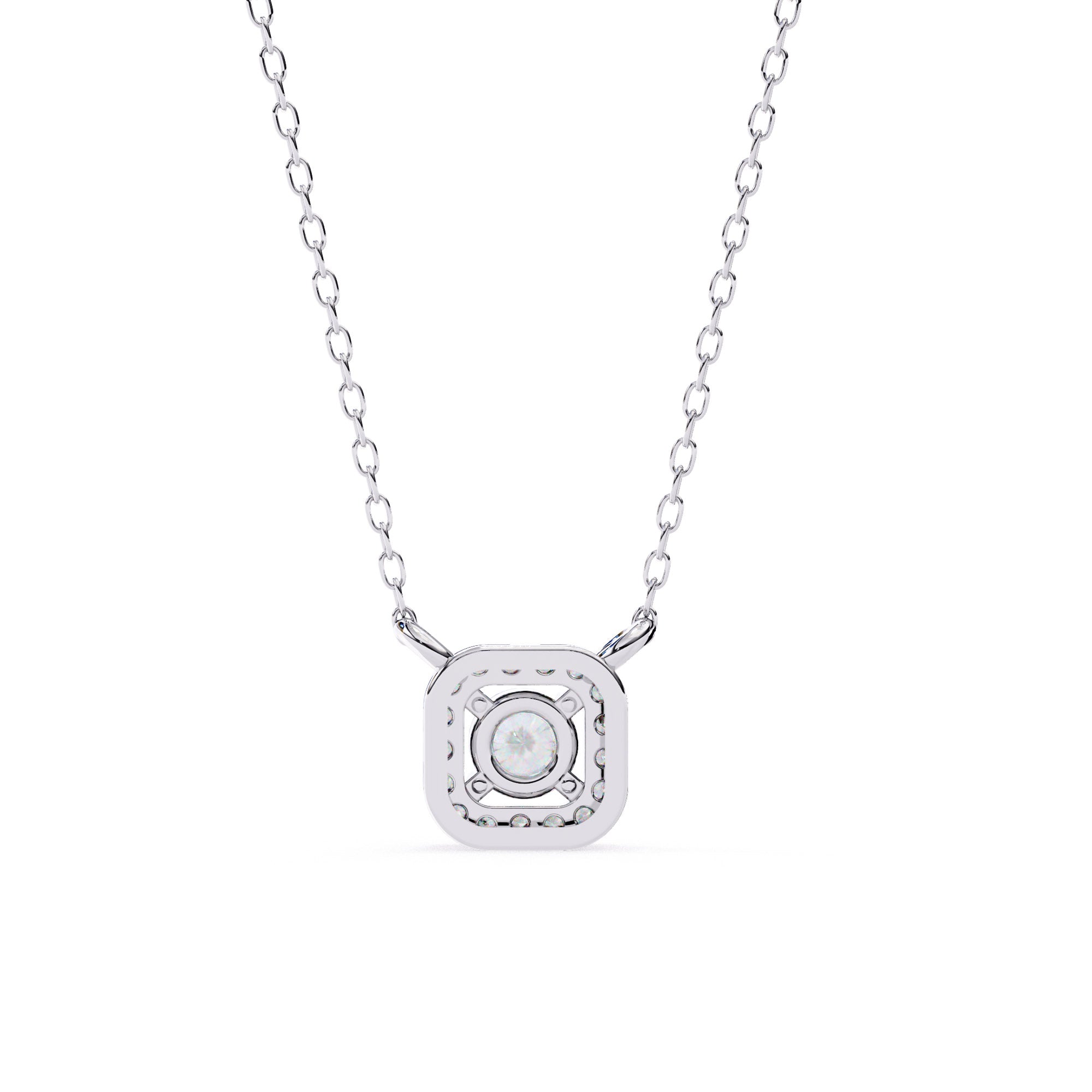 Nova Halo Sqwer Diamond Pendant