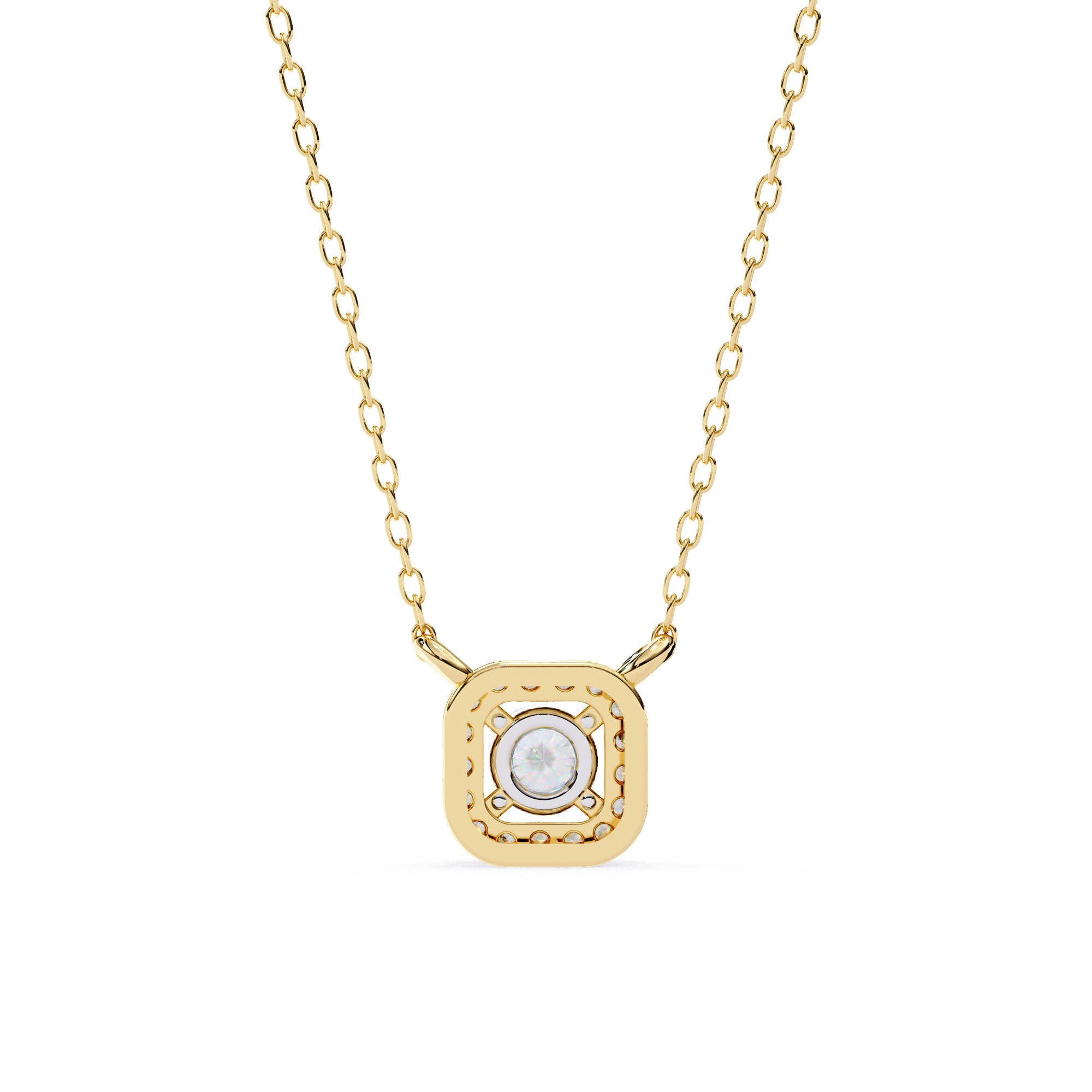Nova Halo Sqwer Diamond Pendant