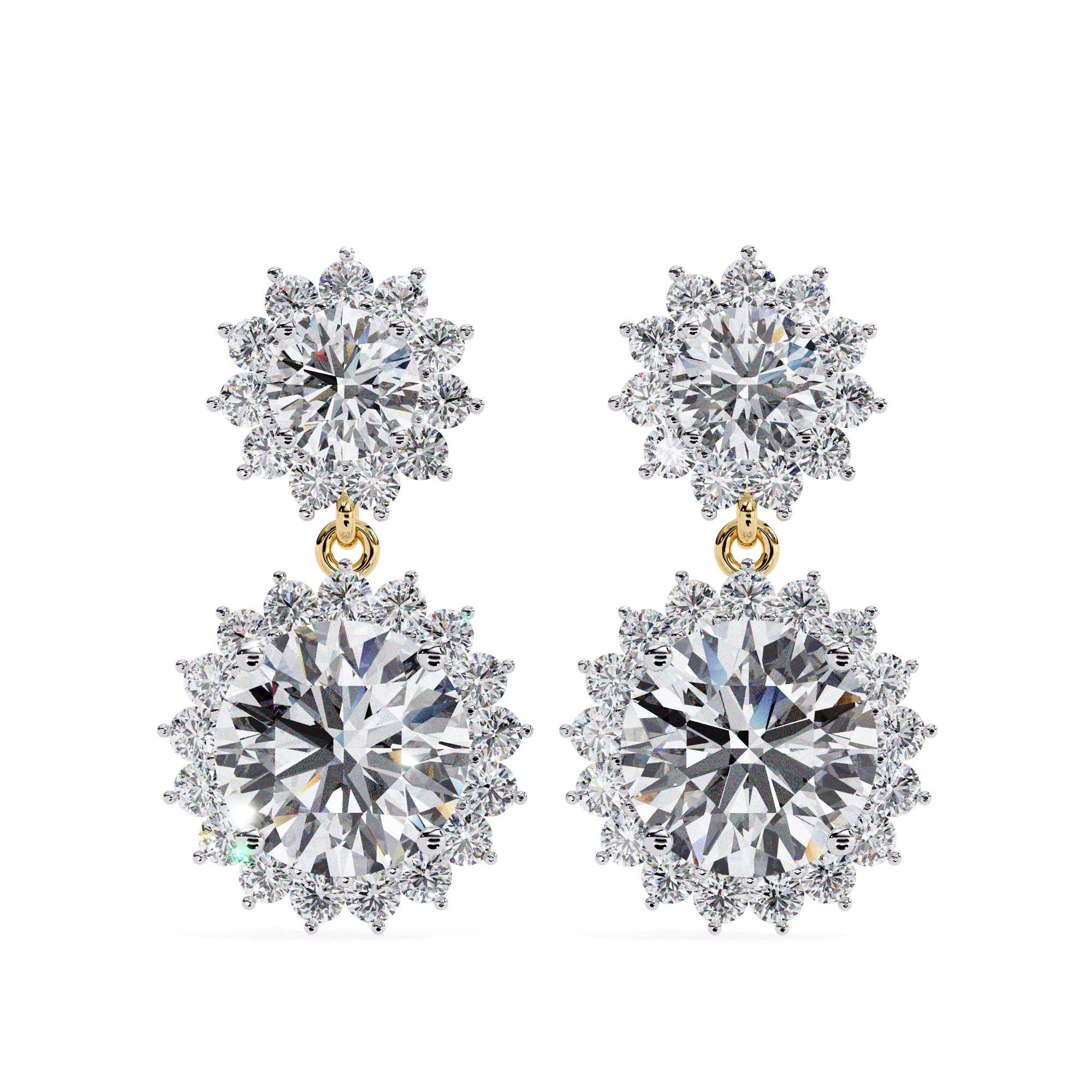 Imperial Bloom Halo Lab-Grown Diamond Earrings