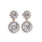 Imperial Bloom Halo Lab-Grown Diamond Earrings