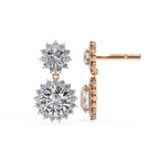 Imperial Bloom Halo Lab-Grown Diamond Earrings