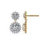 Imperial Bloom Halo Lab-Grown Diamond Earrings