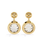Radiance Bezel Drop Diamond Earrings