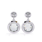 Radiance Bezel Drop Diamond Earrings