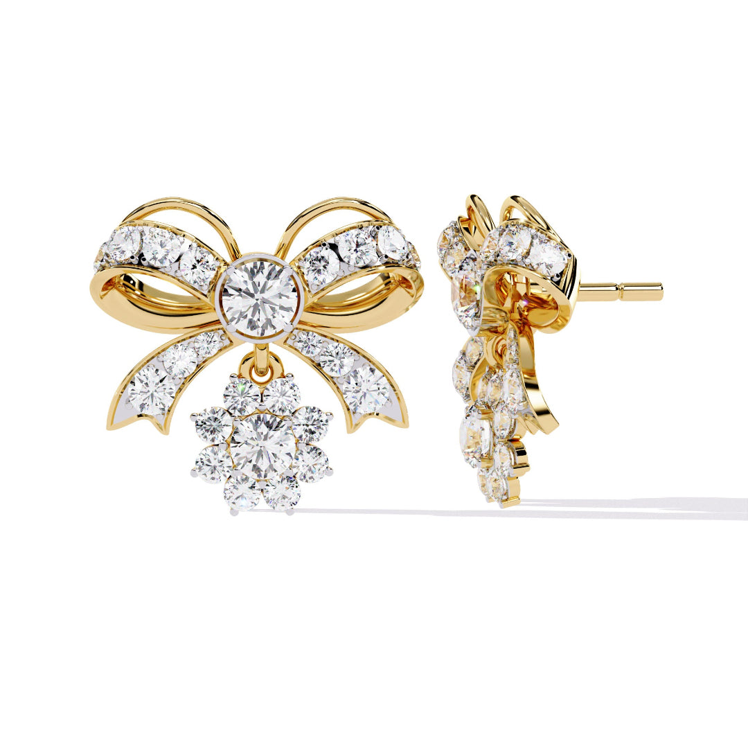 Imperial Sparkle Bow Earrings Studs