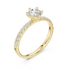 Golden Radiance Engagement Ring