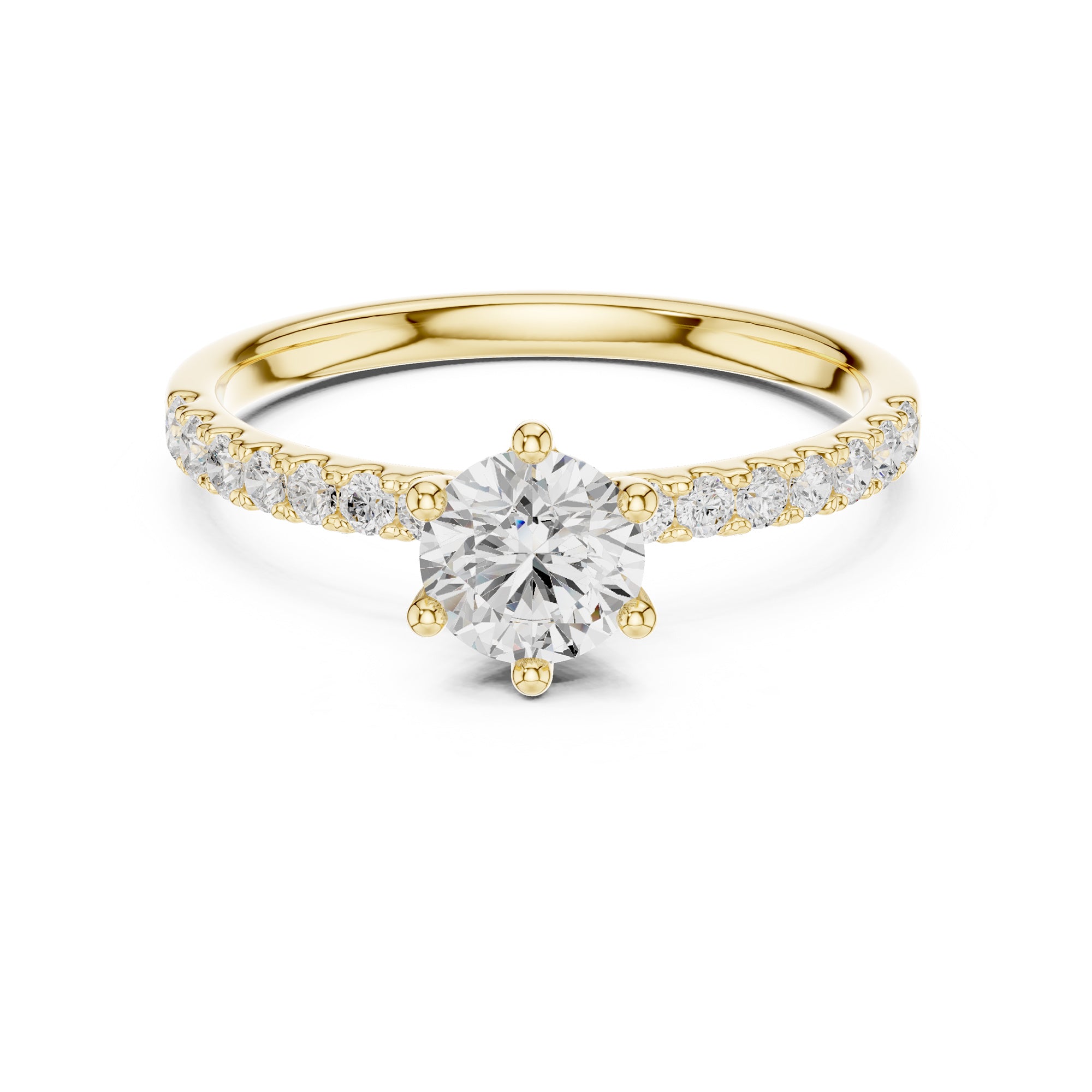 Golden Radiance Engagement Ring