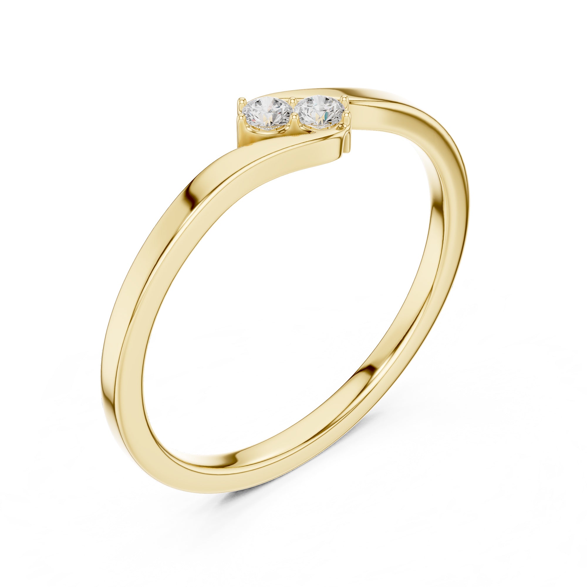 Twin Flame Diamond Ring