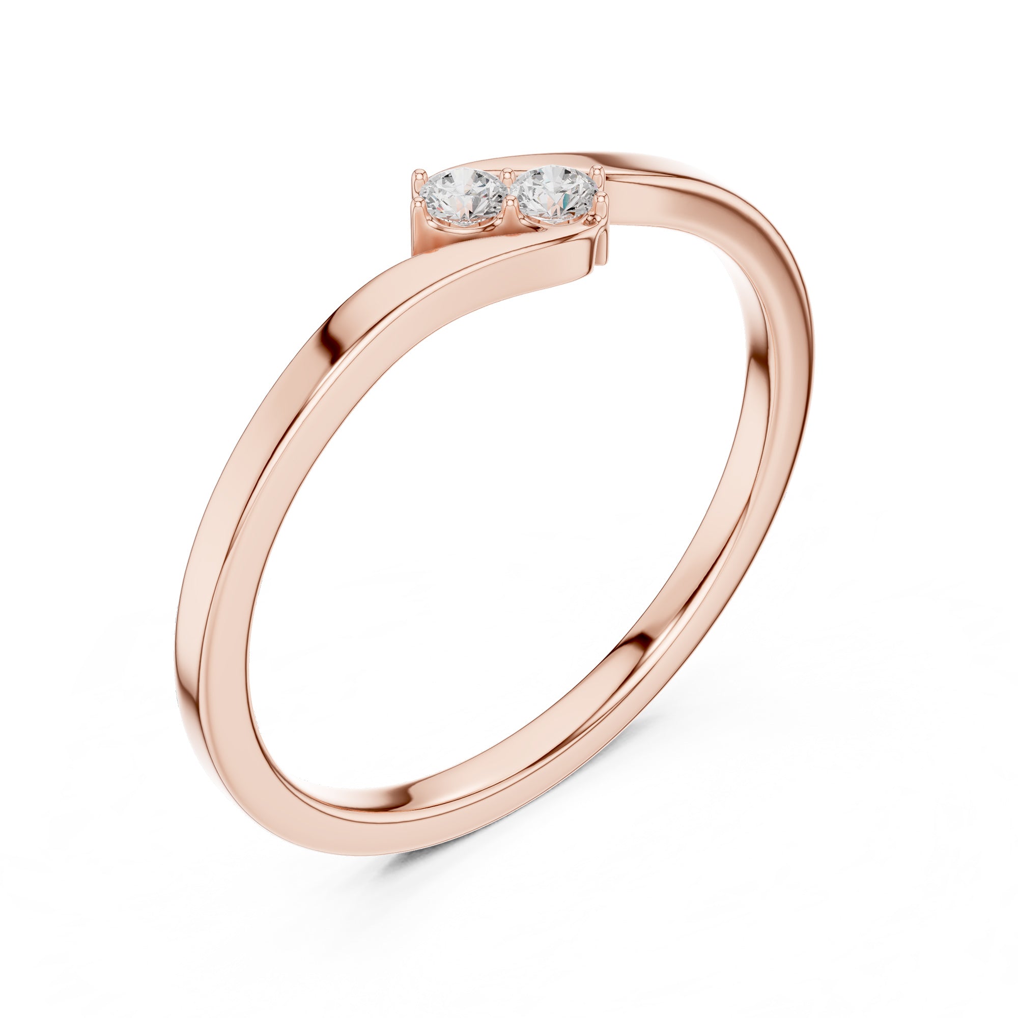 Twin Flame Diamond Ring