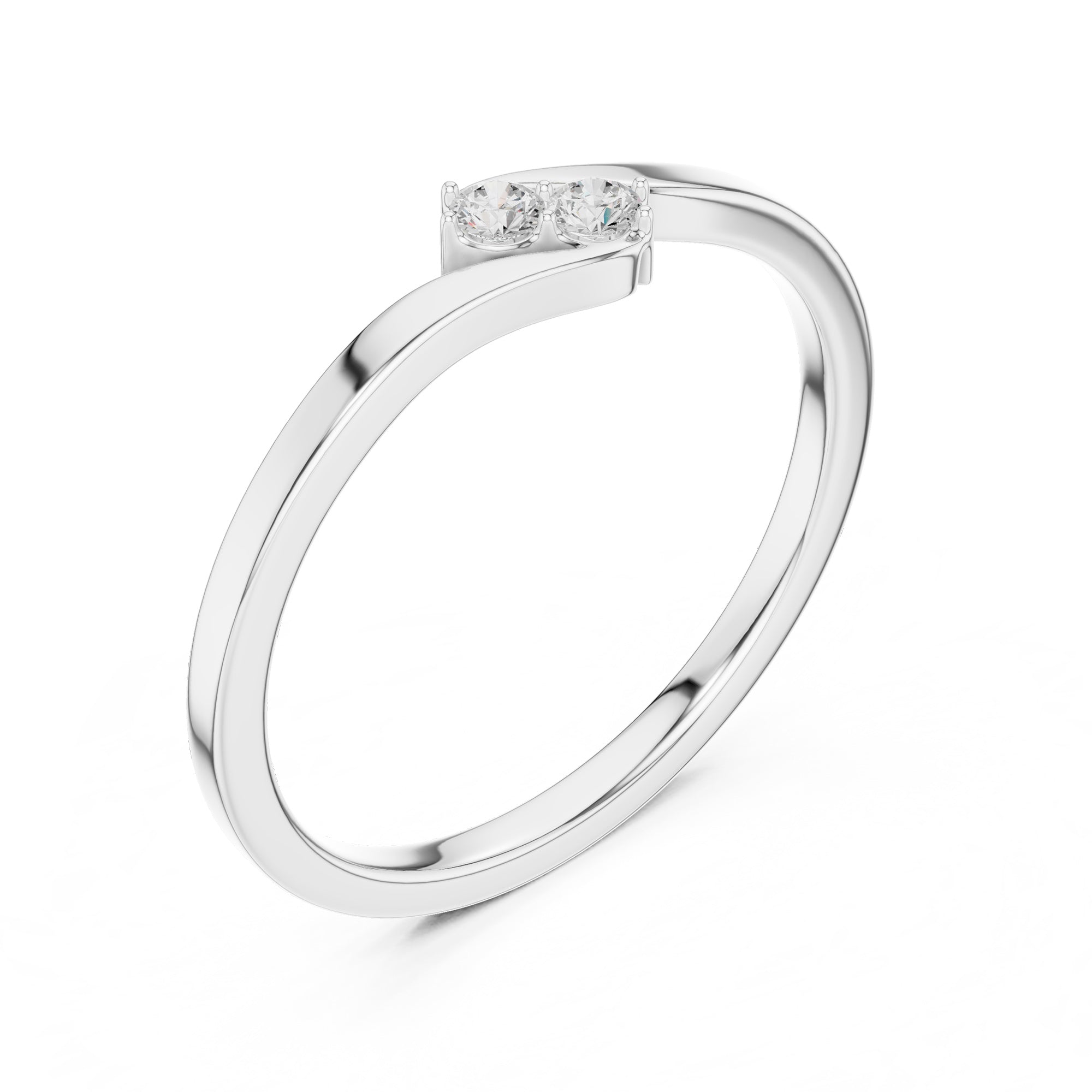 Twin Flame Diamond Ring