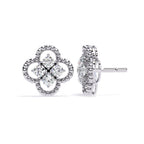 Clover Diamond Stud Earrings