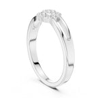 Cross Band Floral Spark Ring