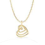 Luxes Double Heart Diamond Pendant