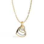 Luxes Double Heart Diamond Pendant