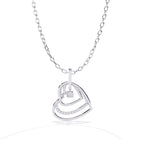 Luxes Double Heart Diamond Pendant