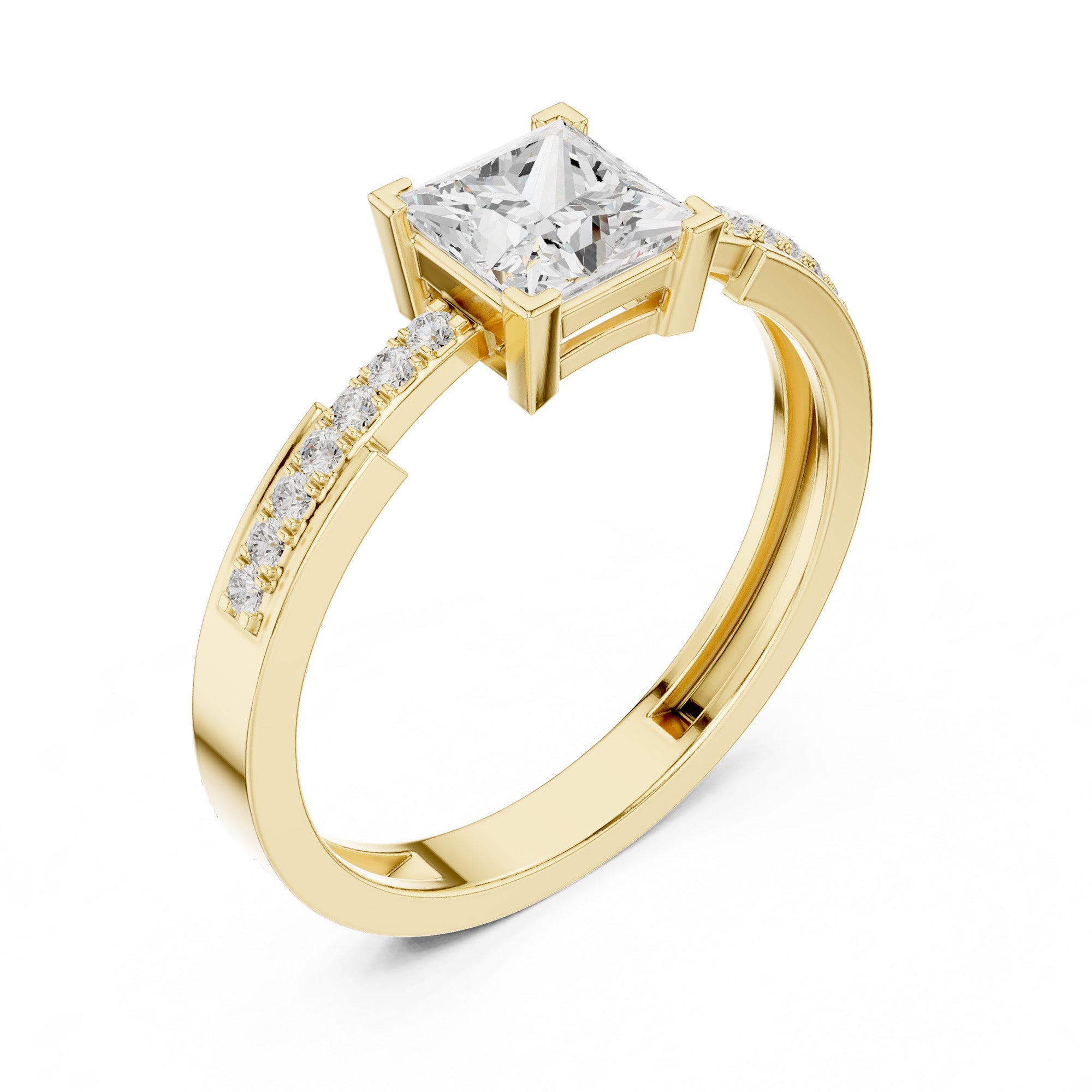 Elite Royale Solitaire Princess Ring
