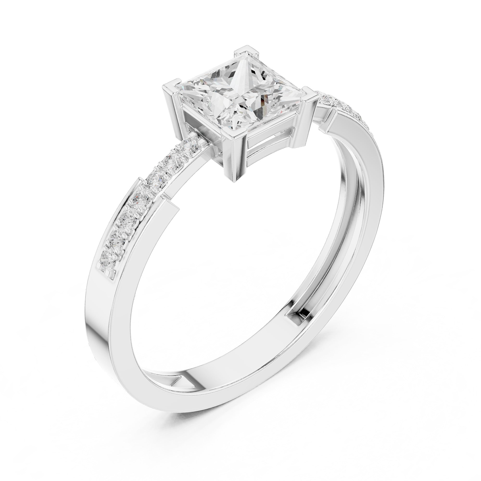 Elite Royale Solitaire Princess Ring