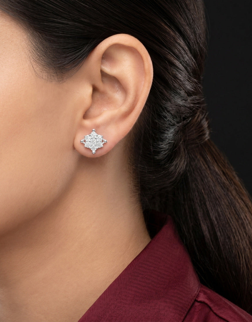 The Crystal Frost Star Studs Secondary image