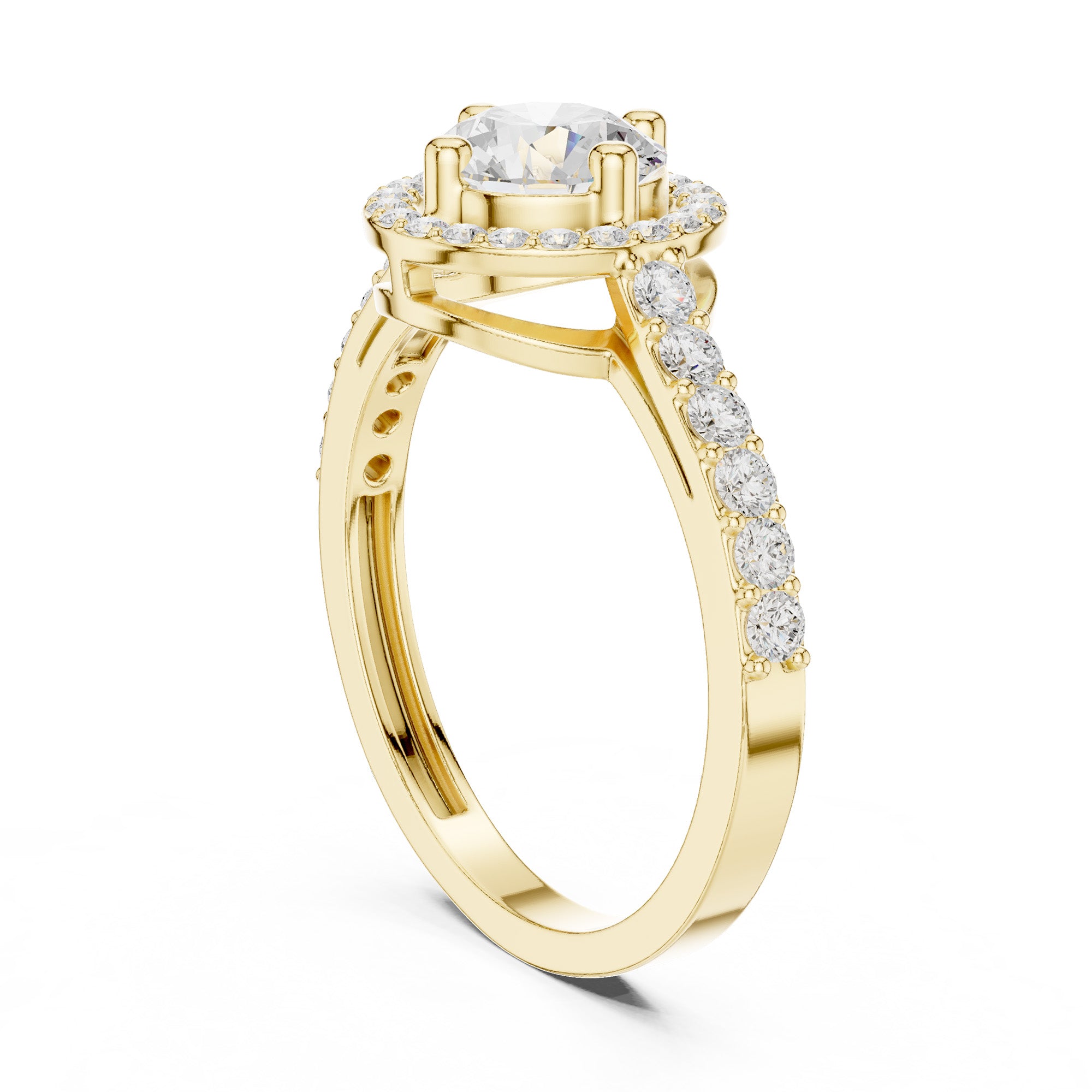 The Aura Halo Solitaire Ring